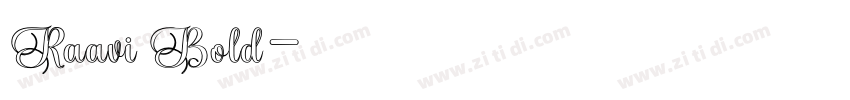 Raavi Bold字体转换